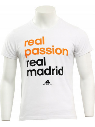 Adidas Tshirt Real Madrid Love Ανδρικό Αθλητικό T-Shirt Λευκό M67685