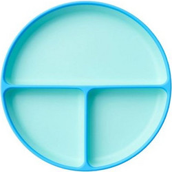 Zingies Πιάτο Σιλικόνης Elmo με Χωρίσματα Light Blue