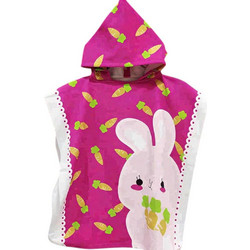 QueenMother Bunny Παιδικό Πόντσο Θαλάσσης Microfiber Φούξια 59x59cm PNC14
