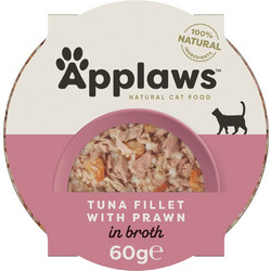 Applaws Adult with Tuna Fillet & Shrimp in Broth 60gr