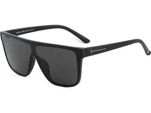 Bobroff BFG0032-S05P Ανδρικά Γυαλιά Ηλίου Τετράγωνα Κοκάλινα Μαύρα με Μαύρο Φακό