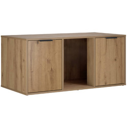 vidaXL Ξύλινo Σπιτάκι Γάτας με Ντουλάπι Κατάλληλο για Λεκάνη 100x49x45cm Καφέ 8014766