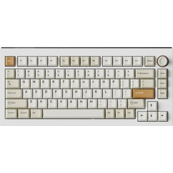 Keychron Μηχανικό Gaming Πληκτρολόγιο TenKeyLess με Keychron Ultra Fast Lime Magnetic Διακόπτες RGB White Beige