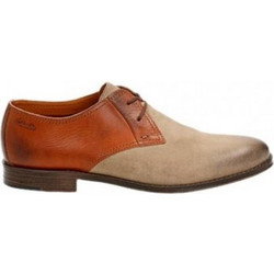 Clarks Hawkley Walk Ανδρικά Σκαρπίνια Derby Δερμάτινα Μπεζ 26113929