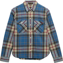 Superdry Μακρυμάνικο Γυναικείο Πουκάμισο Βαμβακερό Καρό Μπλε W4010596A-L9U