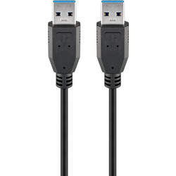 Goobay 95716 Καλώδιο USB-A Male 3.0 to USB-A Male 0.5m Black