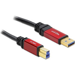 DeLOCK 82758 Καλώδιο USB-A Male 3.0 to USB-B Male 3m Black Red