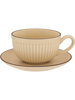 Iliadis Σετ Φλιτζάνια Cappuccino Latte Ελληνικού Καφέ & Τσαγιού Κεραμικά Μπεζ 230ml 2τμχ 88872