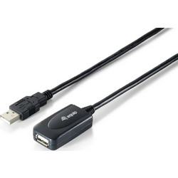 Equip 133336 Καλώδιο USB-A Male 2.0 to USB-A Female 5m Black