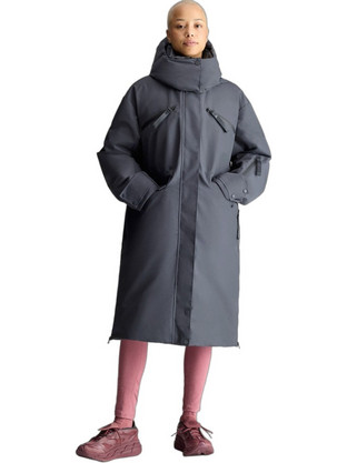 Adidas by Stella McCartney Γυναικείο Μπουφάν Χειμωνιάτικο Softshell Μακρύ Ανθρακί KR6238