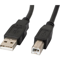 Lanberg CA-USBA-11CC-0005-BK Καλώδιο USB-A Male 2.0 to USB-B Male 0.5m Black
