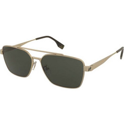 Fendi FE40211U 32N Ανδρικά Γυαλιά Ηλίου Τετράγωνα Μεταλλικά Χρυσά με Γκρι Φακό
