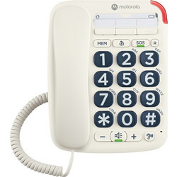 Motorola CT200 Ενσύρματο Τηλέφωνο με Ανοιχτή Ακρόαση για Ηλικιωμένους Λευκό