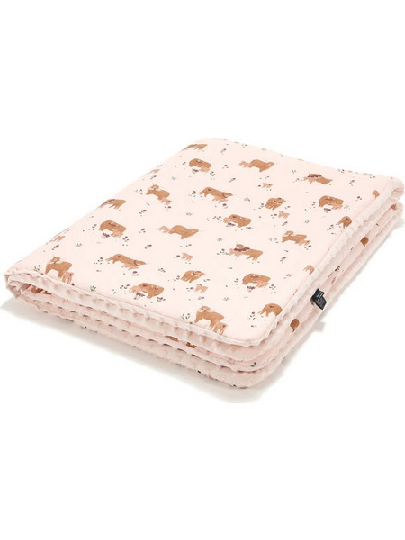La Millou Moo Meadow Κουβέρτα Κούνιας Βελουτέ 110x140 Ροζ