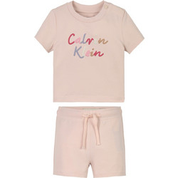 Calvin Klein Βρεφικό Σετ για Κορίτσι Καλοκαιρινό Σομόν IN0IN00306-TGE