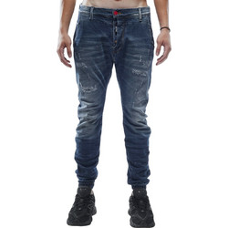 Cover Jagger Ανδρικό Τζιν Παντελόνι Ελαστικό Slim Εφαρμογή Navy Μπλε Q4550-33