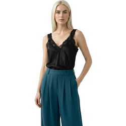 Helmi Γυναικείο Χειμερινό Lingerie Top Σατέν Μαύρο 58-03-101