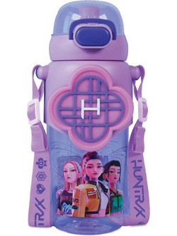 Kids Licensing K-Pop Demon Hunters Huntrix Παιδικό Παγούρι Πλαστικό με Καλαμάκι Μωβ 600ml