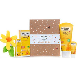 Weleda Calendula Baby Gift Set Nappy Change Cream 75ml + 10ml Travel Size & Shampoo & Body Wash 200ml + 20ml Travel Size + Λούτρινη Μαργαρίτα