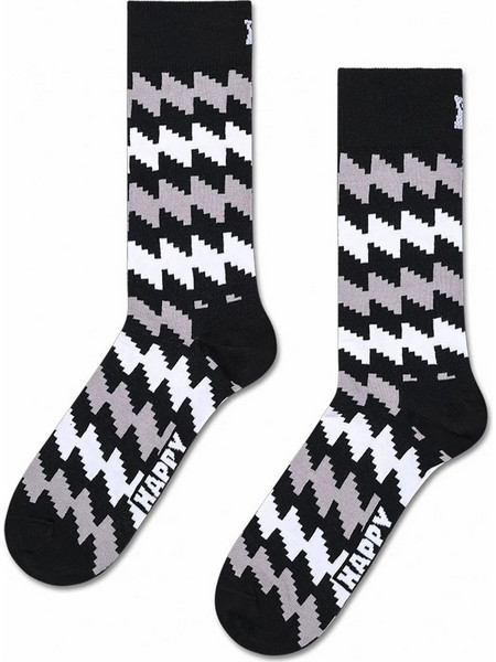 Happy Socks Ανδρικές Κάλτσες Ψηλές με Σχέδια Μαύρες P006119-1000