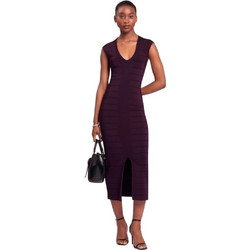 Ted Baker Midi Βραδινό Φόρεμα Μεταξωτό Μπορντό 285098