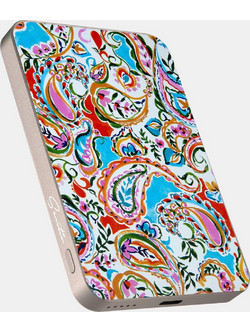 Sentio Wireless Power Bank 5000mAh 22.5W με Θύρα USB-C Power Delivery Paisley Orange