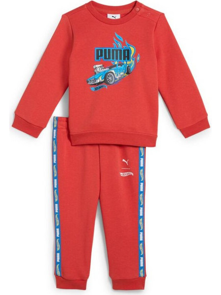 Puma Hot Wheels Βρεφικό Σετ Φόρμας για Αγόρι Χειμωνιάτικο Κόκκινο 630073-15