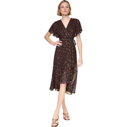 DKNY Midi Βραδινό Φόρεμα Κρουαζέ Σοκολατί DD6G2964-O6Y