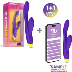 IntoYou Lyra Δονητής Rabbit με App Control 19.5cm Μωβ 2τμχ