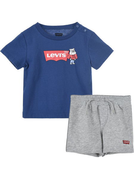Levi's Βρεφικό Σετ για Αγόρι Καλοκαιρινό Royal Blue Γκρι 6EH787-U69
