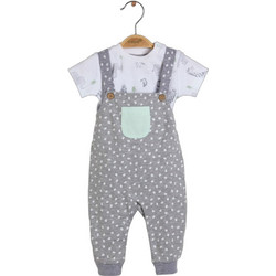 BiBaby Travel Zoo Βρεφικό Σετ για Αγόρι Καλοκαιρινό Λευκό Γκρι 60587