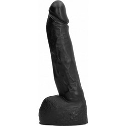 All Black Fisting Ρεαλιστικό Dildo με Όρχεις 20cm Μαύρο