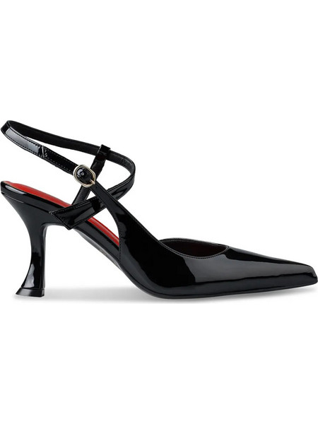 Envie Shoes Γόβες Slingback Λουστρίνι με Λεπτό Ψηλό Τακούνι Μαύρες E02-24712-34