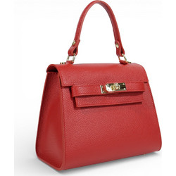 Passaggio Leather Γυναικεία Τσάντα Χειρός Δερμάτινη Κόκκινη 5726-KR-38
