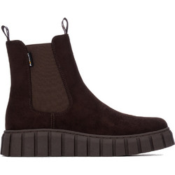 Refresh Γυναικεία Μποτάκια Chelsea Πλατφόρμα Suede Σοκολατί 170249