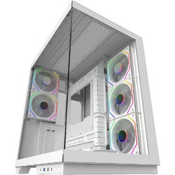 Aqirys Janus White Gaming Midi Tower Κουτί Υπολογιστή RGB με Πλαϊνό Παράθυρο