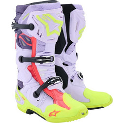 Alpinestars Tech 10 Supervented Purple Yellow Diva Pink