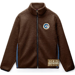 Napapijri Ανδρική Ζακέτα Fleece με Φερμουάρ Καφέ NP0A8APEWT3
