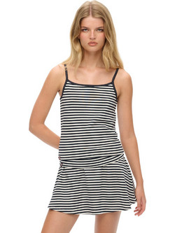 Superdry Γυναικείο Αθλητικό Crop Top Λευκό Μαύρο W6012233A-D4F