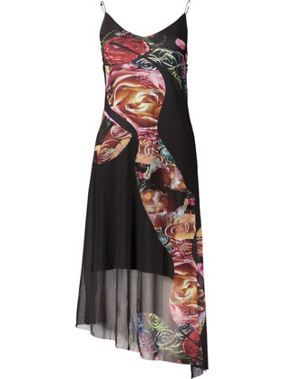 Desigual Midi Βραδινό Φόρεμα Μαύρο 26WWVK04-2000