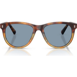 Persol PO3408S 115856 Γυναικεία Γυαλιά Ηλίου Τετράγωνα Κοκάλινα Καφέ με Μπλε Φακό
