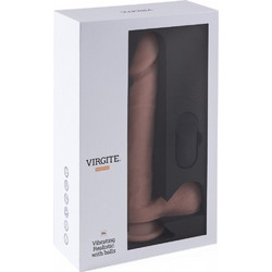 Virgite R6 Ρεαλιστικός Δονητής για Ζευγάρια με Τηλεχειριστήριο 26.5cm Flesh