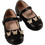 Zak Shoes Παιδικές Μπαλαρίνες Δερμάτινες με Σκρατς Μαύρες SD12325