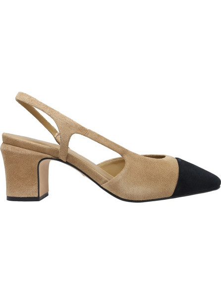 Carrano Γόβες Slingback με Χοντρό Χαμηλό Τακούνι Μπεζ 629001H-CAB01