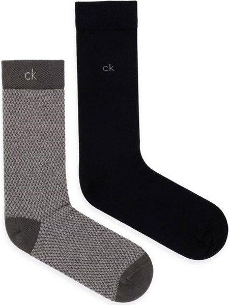 Calvin Klein Ανδρικές Κάλτσες Ψηλές με Σχέδια Navy Μπλε Γκρι 2Pack 701241442-002