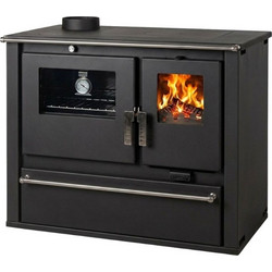 Verso CS Plus Black Left Ξυλόσομπα με Φούρνο 7.7kW