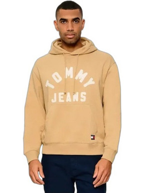 Tommy Jeans Ανδρικό Φούτερ με Κουκούλα & Τσέπες Πορτοκαλί DM0DM23595-ACA