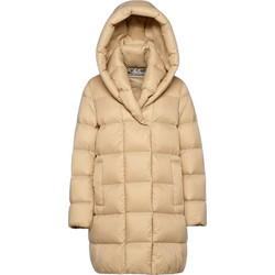Geox Γυναικείο Μπουφάν Χειμωνιάτικο Puffer Μακρύ Μπεζ W6625JT3414-F5245