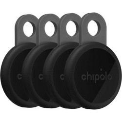 Chipolo Loop Anti-Lost Trackers Apple Find My / Google Find My Device Black 4 Pack