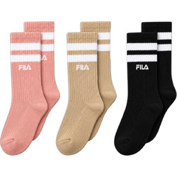 Fila Γυναικείες Κάλτσες Μαύρες Μπεζ Σομόν 3Pack F9090DR-745